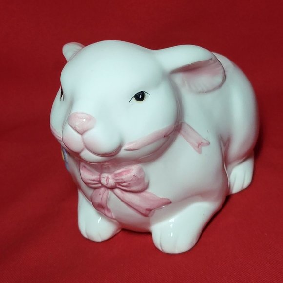 VTG Bunny Rabbit Planter Candle Holder Easter Home Decor - Picture 10 of 11